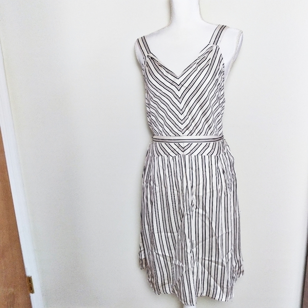 A New Day Striped Sleeveless Midi Tank Dress
